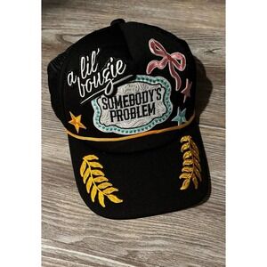 Custom patchwork Somebody's Problem Trucker Hat